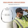 Ergodyne Skullerz SAGA Anti-Scratch/Enhanced Anti-Fog Safety Glasses, Matte Black Frameless, Clear Poly Lens 59105